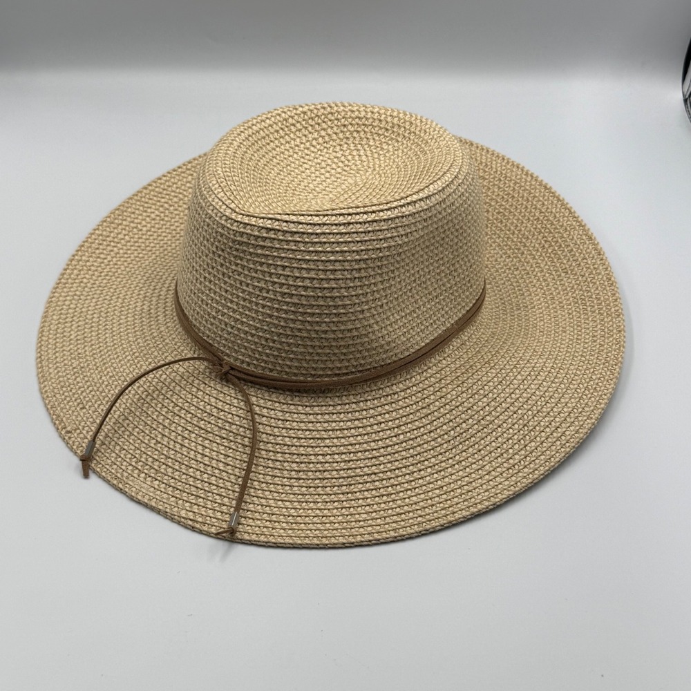 Sunday Afternoons Tan Straw Wide Brim Sun Hat One Size 1965654 Flat Crown